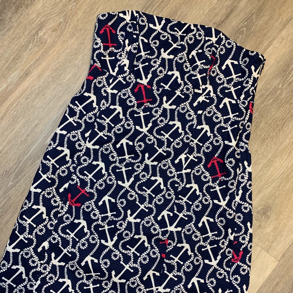 Lily Pulitzer Anchor print strapless dress